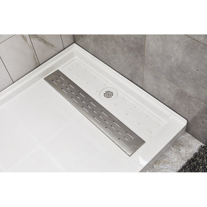 Avora Bath 60"W x 36"D x 96"H Tuscan Marble Acrylic Alcove Shower System 6036RTAV6036TMWS