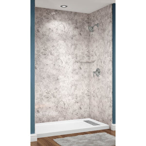 Avora Bath Limestone Acrylic Alcove Shower System 60"W x 34"D x 96"H 6034RTAV6036LSWS