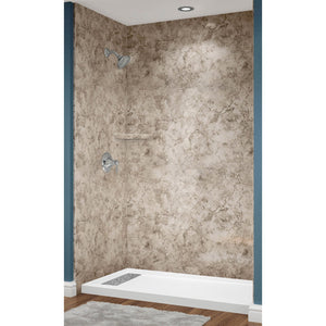 Avora Bath RidgeStone Acrylic Alcove Shower System 60"W x 36"D x 96"H 6036LTAV6036RSWS