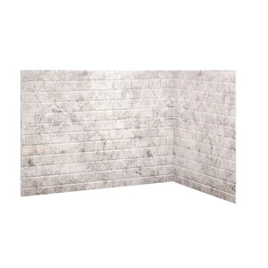 Avora Bath Subway Tile LimeStone Acrylic Alcove Shower Walls 60"W x 36"D x 96"H AV6036LSSWS