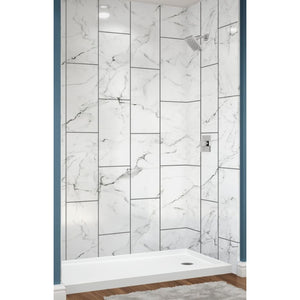 Avora Bath Venatino Walls with 12 x 24 Vertical Tile 60" x 36" x 96" AV6036VMWS12x24