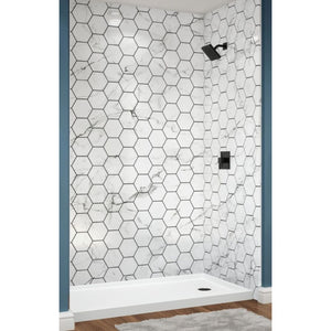 Avora Bath Venatino Walls with Hexagon 60" x 36" x 96" AV6036VMWSHex
