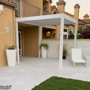 Bon Pergola 10'x10' Motorized Louver with Edge Lighting Villa Pergola VP-3325
