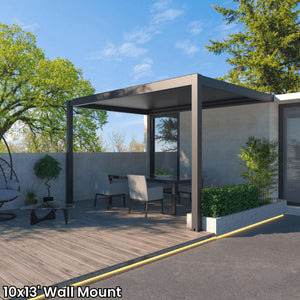 Bon Pergola 10'x13' Motorized Louver with Edge Lighting Villa Pergola VP-4325