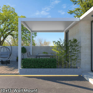 Bon Pergola 10'x13' Motorized Louver with Edge Lighting Villa Pergola VP-4325