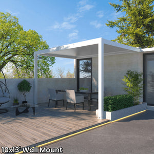 Bon Pergola 10'x13' Motorized Louver with Edge Lighting Villa Pergola VP-4325