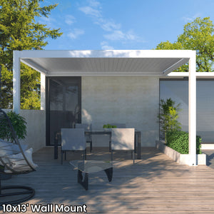 Bon Pergola 10'x13' Motorized Louver with Edge Lighting Villa Pergola VP-4325