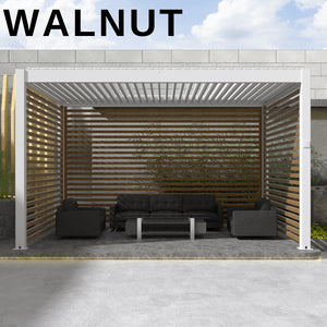 Bon Pergola Premium Slat Aluminum Fencing - Villa Pergola