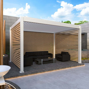 Bon Pergola Premium Slat Aluminum Fencing - Villa Pergola