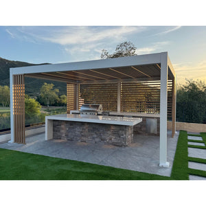 Bon Pergola Premium Slat Aluminum Fencing - Villa Pergola