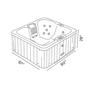 Canadian Spa Manitoba 4-Person 15-Jet Portable Hot Tub KH-10127
