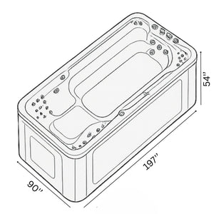 Canadian Spa St. Lawrence 16ft 72-Jet 15-Person Swim Spa KS-10028