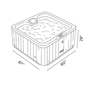 Canadian Spa Gander 4-Person 15-Jet Portable Hot Tub KH-10099