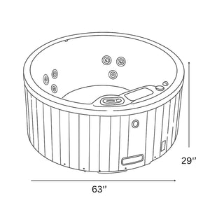 Canadian Spa Okanagan 4-Person 10-Jet Portable Hot Tub KH-10083