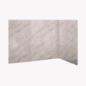 Avora Bath Carrara Marble Acrylic Alcove Shower System 60"W x 30"D x 96"H 6030LTAV6036CMWS