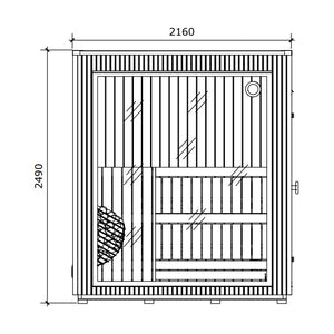 Celsium 6-Person Jonas Grand Outdoor Sauna