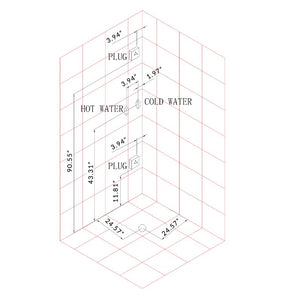 Platinum Corner Steam Shower | 59"x59"x89" DA333 Black