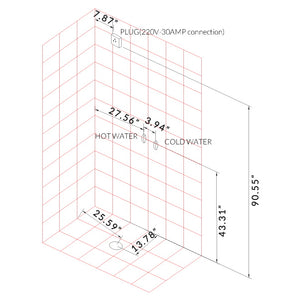 Platinum Free-Standing Steam Shower for Two | 59” x 35” x 87” DZ-956F8-Black