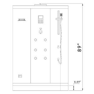 Platinum Corner Steam Shower | 39” x 39” x 89” DZ963F8-Black