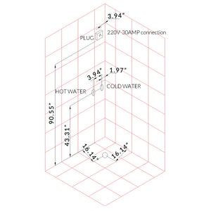 Platinum Corner Steam Shower | 39” x 39” x 89” DZ963F8-Black