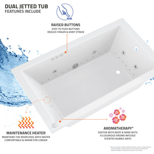 Atlantis Whirlpools Eros 32 x 59 Rectangular Bathtub 3260E