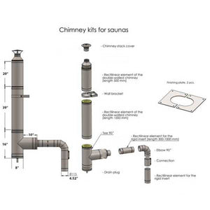 Dundalk Chimney Set for out the Side with Elbow CHIELB