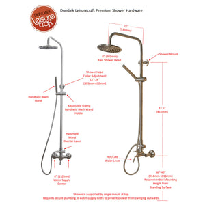 Dundalk Sunlight Outdoor Shower - Clear Red Cedar 510S