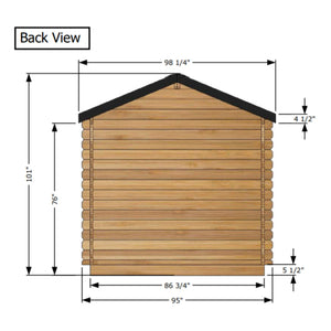 Dundalk Canadian Timber CT Georgian Cabin Sauna with Changeroom CTC88CW
