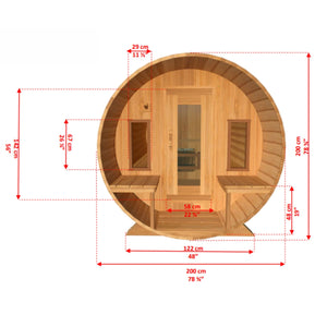Dundalk Canadian Timber Tranquility Barrel Sauna CTC2345E