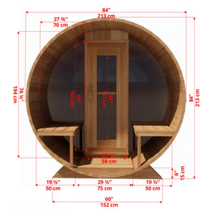 Dundalk Canadian Timber Tranquility MP Barrel Sauna CTC2345MPE