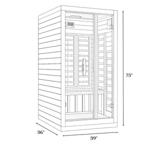 Dynamic Gracia Elite 1-2-person Ultra Low EMF (Between 3-5MG) FAR Infrared Sauna (Canadian Hemlock) DYN-6119-01 Elite