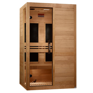 Dynamic Lucca Elite 2-person Ultra Low EMF (Between 3-5MG) FAR Infrared Sauna (Canadian Hemlock) DYN-6215-05 Elite