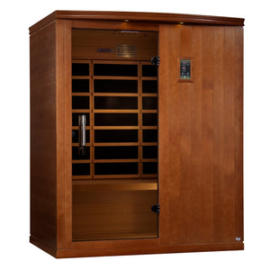 Dynamic Madrid Elite 3-person Ultra Low EMF (Between 3-5MG) FAR Infrared Sauna (Canadian Hemlock) DYN-6310-04 Elite