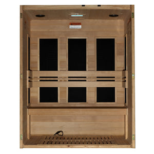 Dynamic Toscana 3-person Low EMF (Between 5-10MG) FAR Infrared Sauna (Canadian Hemlock) DYN-6315-05