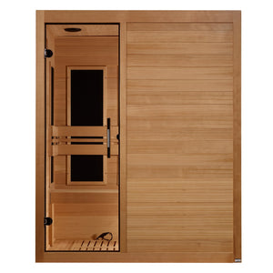 Dynamic Toscana Elite 3-person Ultra Low EMF (Between 3-5MG) FAR Infrared Sauna (Canadian Hemlock) DYN-6315-05 Elite