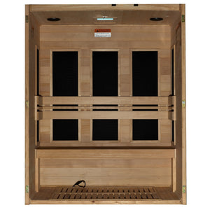 Dynamic Toscana Elite 3-person Ultra Low EMF (Between 3-5MG) FAR Infrared Sauna (Canadian Hemlock) DYN-6315-05 Elite