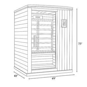 Dynamic Venice Elite 2-person Ultra Low EMF (Between 3-5MG) FAR Infrared Sauna (Canadian Hemlock) DYN-6210-04 Elite