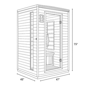 Dynamic Versailles Elite 2-person Ultra Low EMF (Between 3-5MG) FAR Infrared Sauna (Canadian Hemlock) DYN-6202-03 Elite