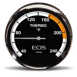 EOS Thermometer Round Sauna Thermometer, Wall-Mount, Fahrenheit 14-948908