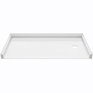 Ella's Bubbles 54″ × 36″ Roll‑In Wheelchair Accessible Shower Pan – Left/Right Drain ELB5436 BF 1.0