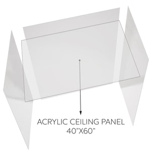 Ella's Bubbles 40″ x 60″ Solid White Glossy Acrylic Ceiling Panel SC-6040-WG