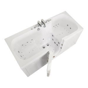 Ella's Bubbles Big4Two 36"x80" Hydro + Air Massage with Independent Foot Massage Acrylic Two Seat Walk-In-Bathtub with Two Ella 2pc Faucets TO2SA3680