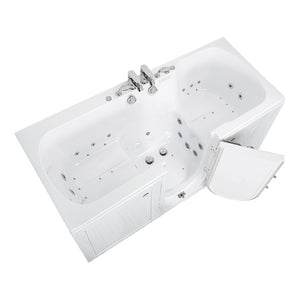 Ella's Bubbles Big4Two 36"x80" Hydro + Air Massage with Independent Foot Massage Acrylic Two Seat Walk-In-Bathtub with Two Ella 2pc Faucets TO2SA3680