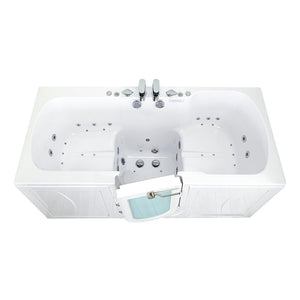 Ella's Bubbles Big4Two 36"x80" Hydro + Air Massage with Independent Foot Massage Acrylic Two Seat Walk-In-Bathtub with Two Ella 2pc Faucets TO2SA3680