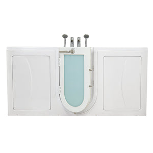 Ella's Bubbles Big4Two 36"x80" Hydro + Air Massage with Independent Foot Massage Acrylic Two Seat Walk-In-Bathtub with Two Ella 2pc Faucets TO2SA3680