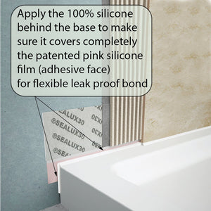 Ella's Bubbles Flexible Glue Up Tile Flange for Walk-in Tubs, Shower Bases and Bathtubs Without Flange