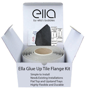 Ella's Bubbles Flexible Glue Up Tile Flange for Walk-in Tubs, Shower Bases and Bathtubs Without Flange