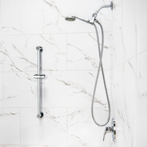 Ella's Bubbles Handheld Shower Arm and 24” Slider Attachment 4 Piece Kit HSAS