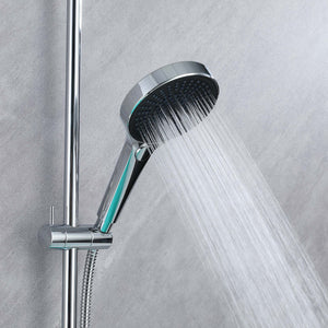 Ella's Bubbles Waterfall Bathtub Faucet Wall Mount with 24″ Slider and Hand Held Shower WMF