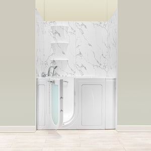 Ella's Bubbles 36″ × 60″ × 92″ Carrara White Acrylic 6‑Piece Shower Wall Panels Kit TW-3660-CW